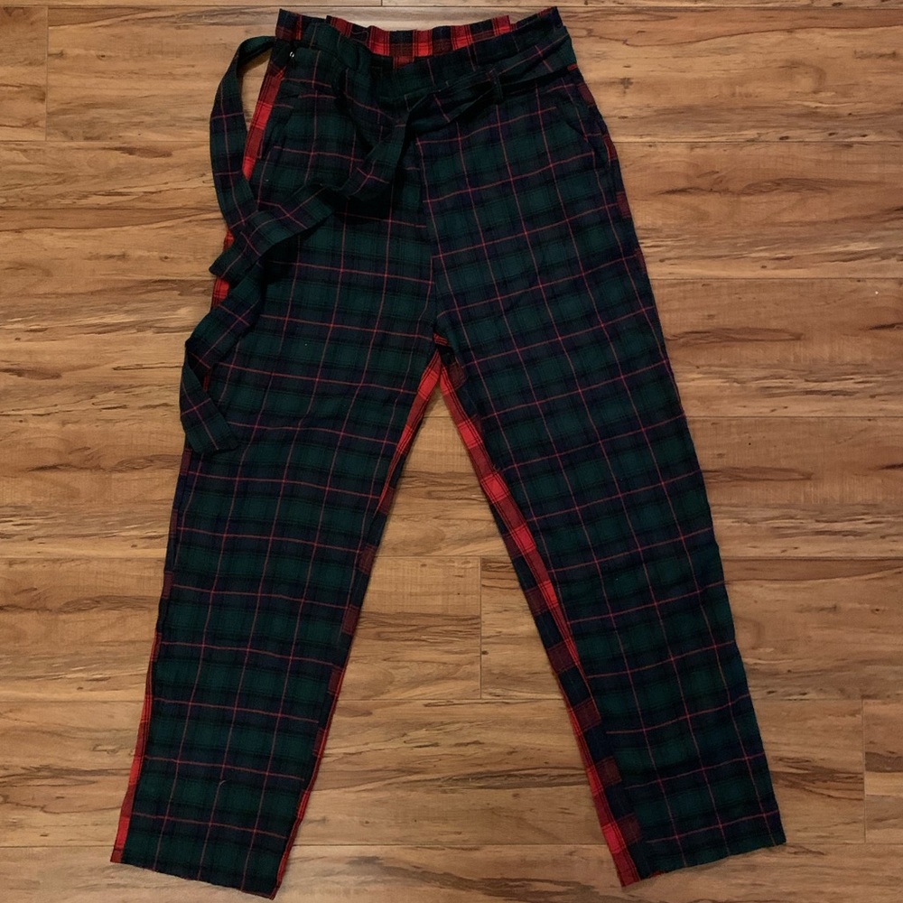 Shein size L High Waist Plaid Pants